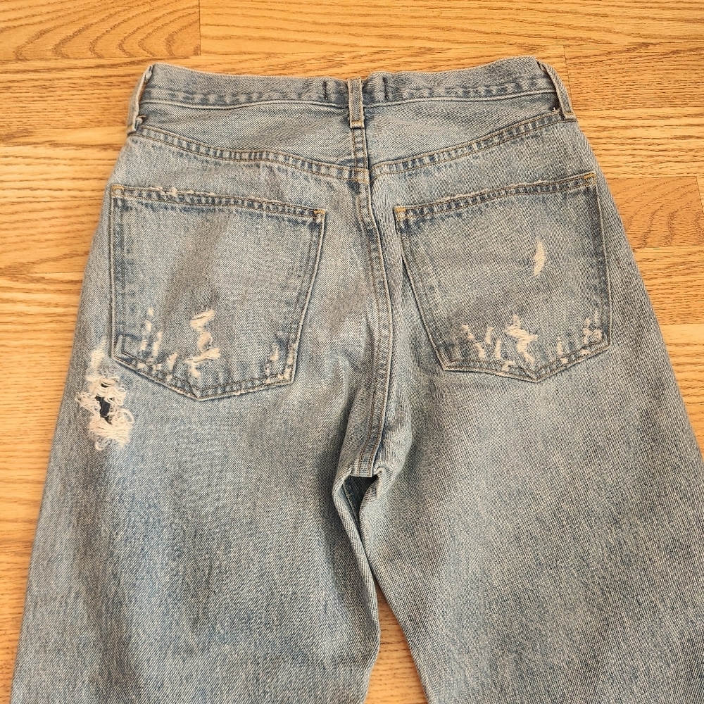 EUC Agolde 90s Mid Rise Loose Fit Jeans In Color Fall Out, Distressed Size 25 - Picture 7 of 15